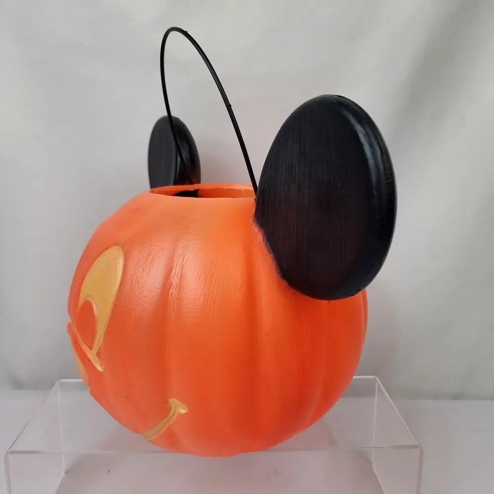 VTG General Foam Plastics Mickey Mouse Halloween Trick or Treat Pumpkin Pail